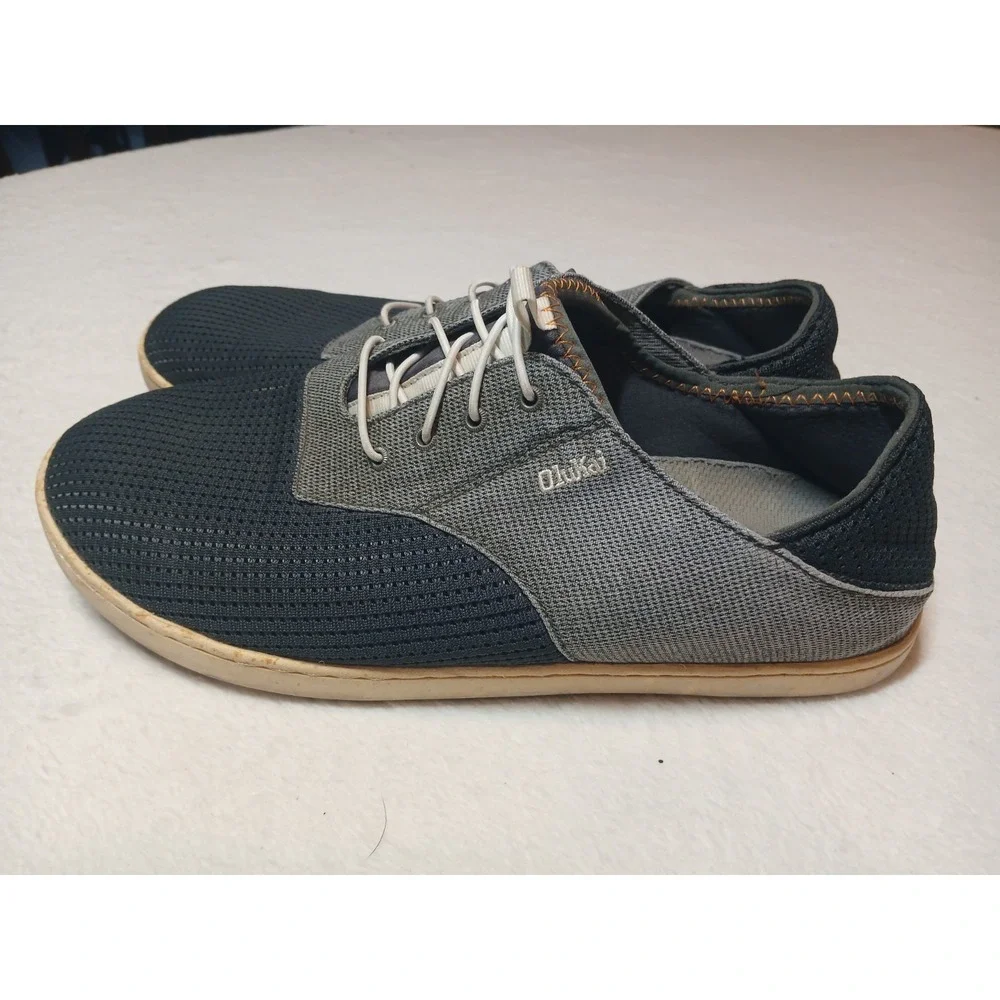 Olukai Nohea Moku Mesh Grey Slip On Casual Boat Shoes Men's 9 Casual Comfort